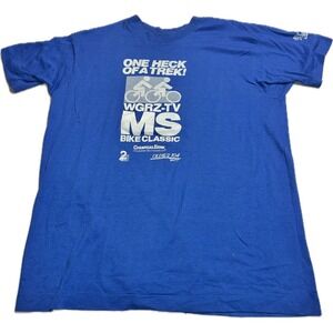 Vintage 80's Western New York Cycling T-Shirt‎ Blue XL Screen Stars Pepsi Single